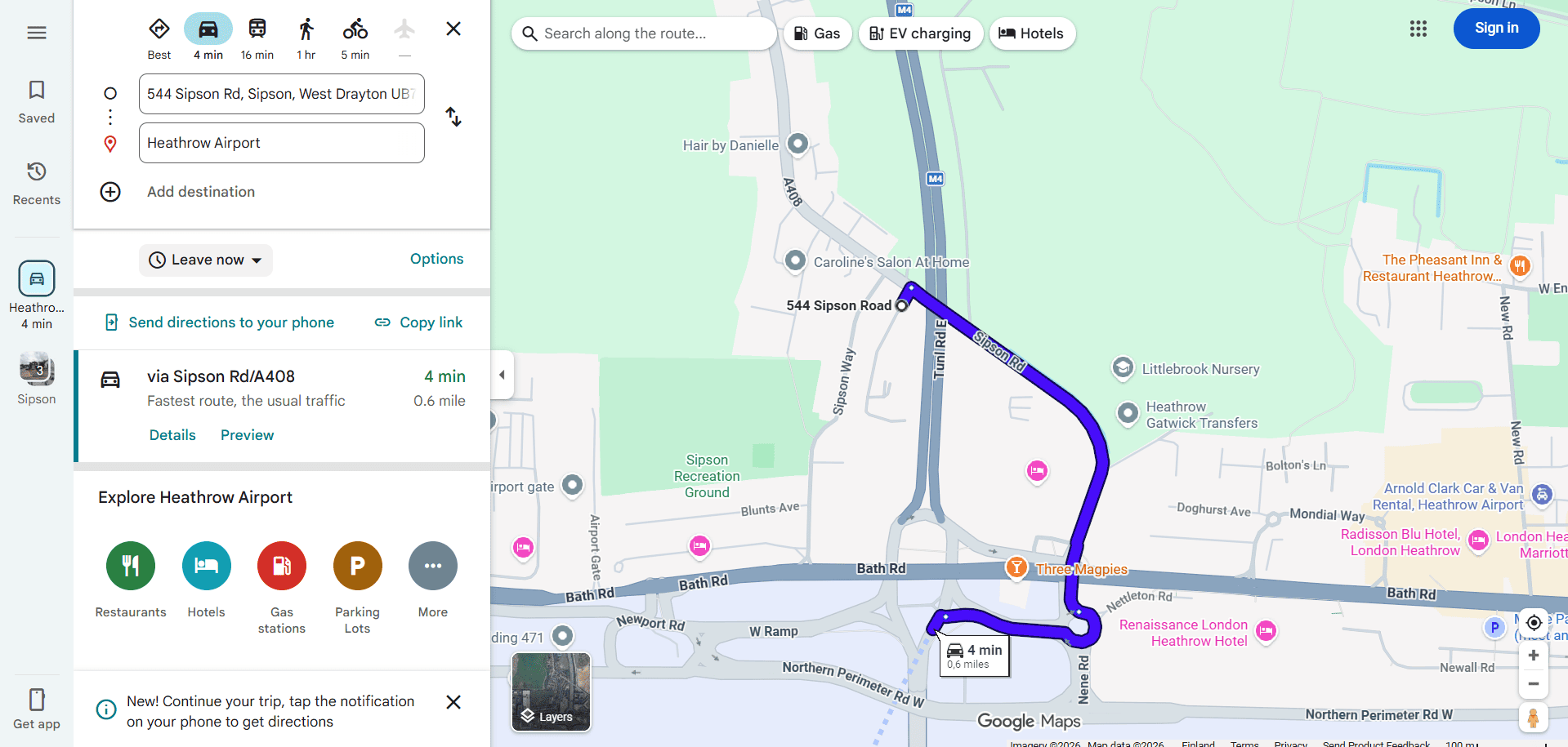West Drayton Parking Location Map